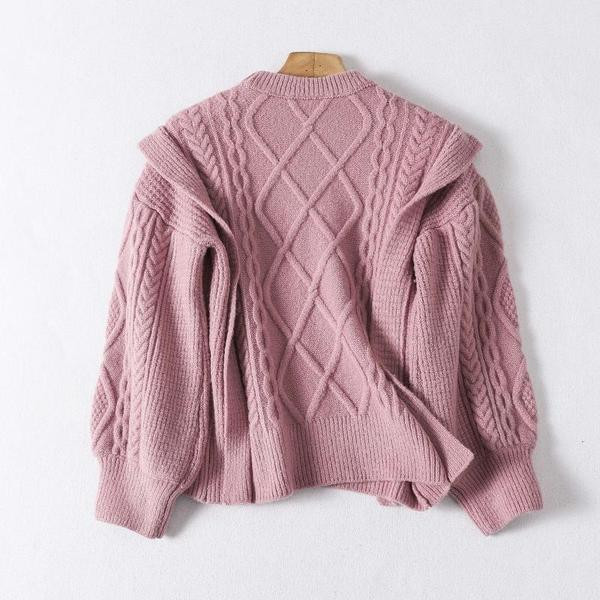 Naiste vabaaja kampsun ovaalse kaelusega