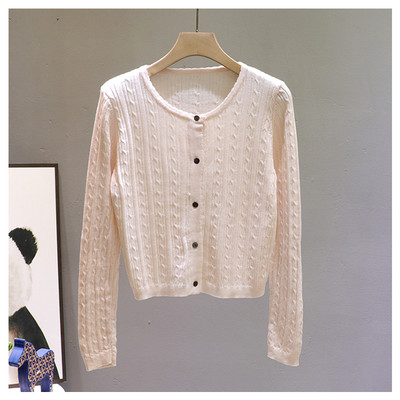 Νέο μοντέλο γυναικεία ζακέτα με κουμπιά και οβάλ ντεκολτέ