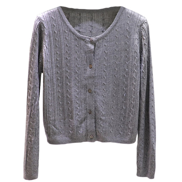 Νέο μοντέλο γυναικεία ζακέτα με κουμπιά και οβάλ ντεκολτέ