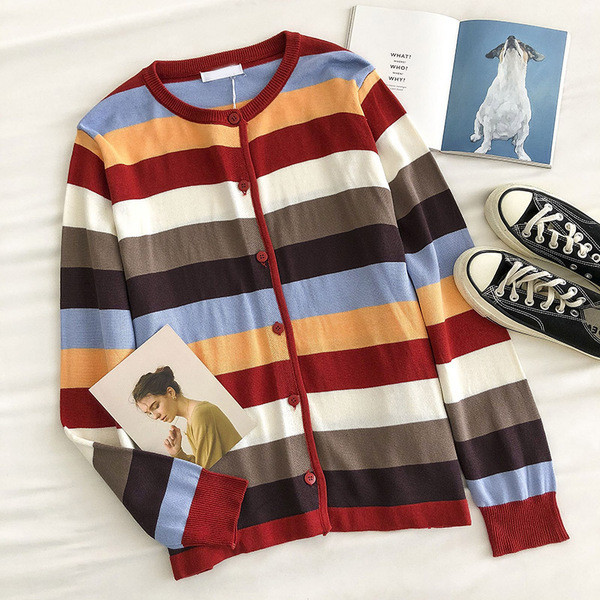 Ümara kaelusega vabaaja naiste kardigan