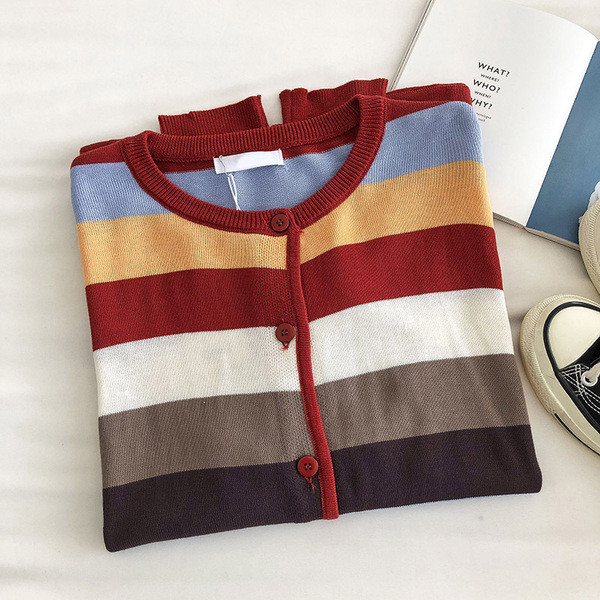 Ümara kaelusega vabaaja naiste kardigan