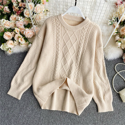 Naiste vabaaja pikkade varrukatega kampsun