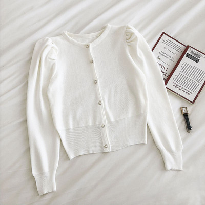 Casual γυναικεία ζακέτα με κουμπιά και στρογγυλή λαιμόκοψη