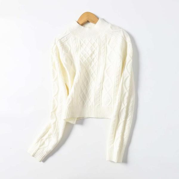 Naiste moodne ovaalse kaelusega kampsun