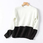 Μοντέρνο πουλόβερ με οβάλ ντεκολτέ