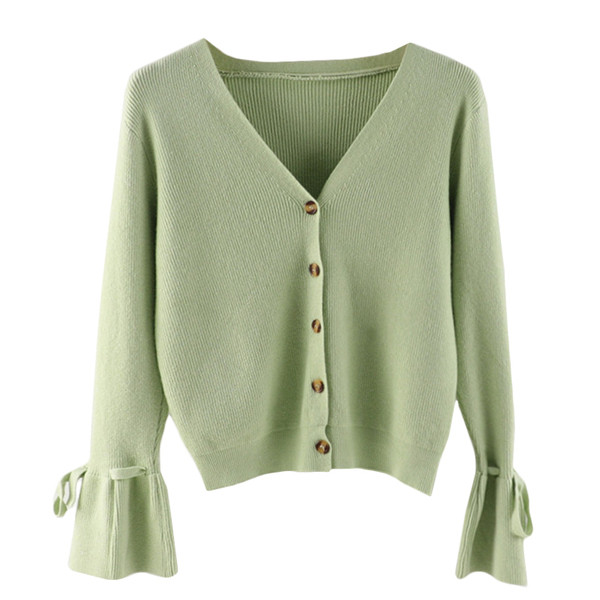 Moodne naiste vest spitsikaelusega ja lootosevarrukatega