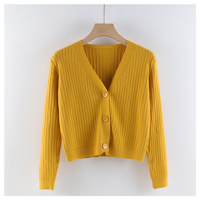 Casual γυναικεία ζακέτα με λαιμόκοψη και κουμπιά