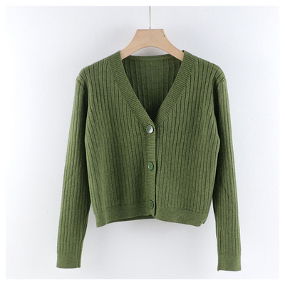 Casual γυναικεία ζακέτα με λαιμόκοψη και κουμπιά