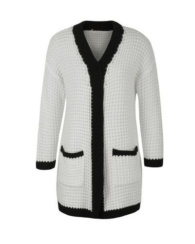 Μοντέρνα γυναικεία ζακέτα με τσέπες