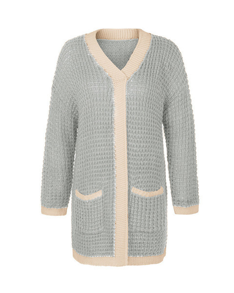 Μοντέρνα γυναικεία ζακέτα με τσέπες