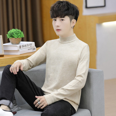 Ανδρικό καθημερινό πουλόβερ με χαμηλό γιακά και μακριά μανίκια