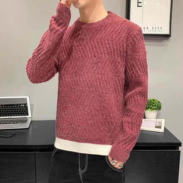 Vabaaja ovaalse kaelusega meeste kampsun