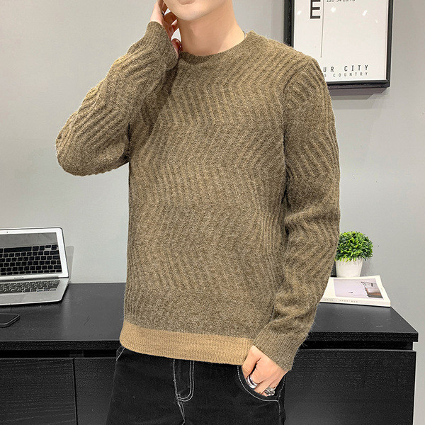 Vabaaja ovaalse kaelusega meeste kampsun