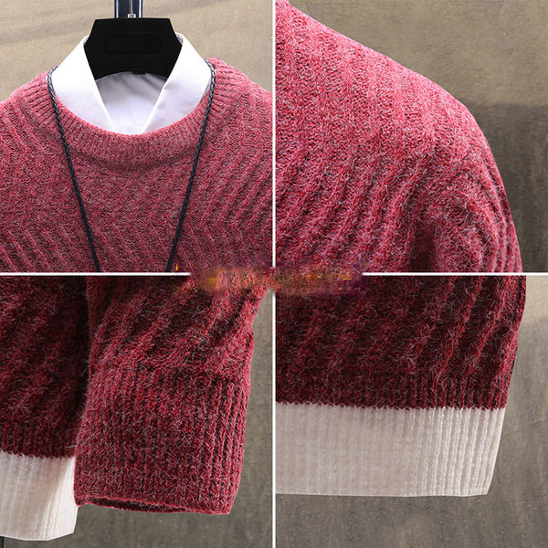 Vabaaja ovaalse kaelusega meeste kampsun