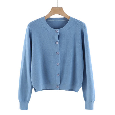 Moodne naiste vest ovaalse kaelusega ja pikkade varrukatega