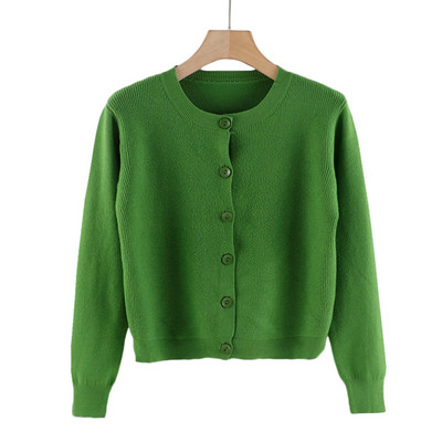 Moodne naiste vest ovaalse kaelusega ja pikkade varrukatega