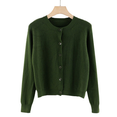 Moodne naiste vest ovaalse kaelusega ja pikkade varrukatega