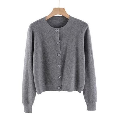 Moodne naiste vest ovaalse kaelusega ja pikkade varrukatega