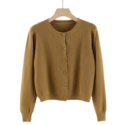 Moodne naiste vest ovaalse kaelusega ja pikkade varrukatega