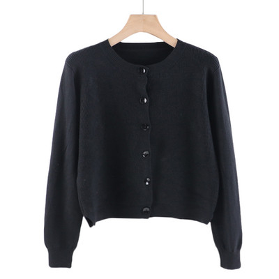 Moodne naiste vest ovaalse kaelusega ja pikkade varrukatega