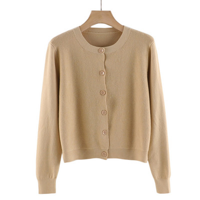 Moodne naiste vest ovaalse kaelusega ja pikkade varrukatega