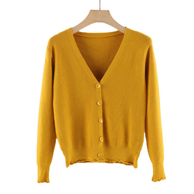 Γυναικεία ζακέτα με λαιμόκοψη και κουμπιά