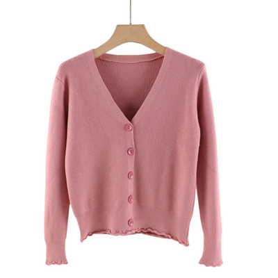 Γυναικεία ζακέτα με λαιμόκοψη και κουμπιά