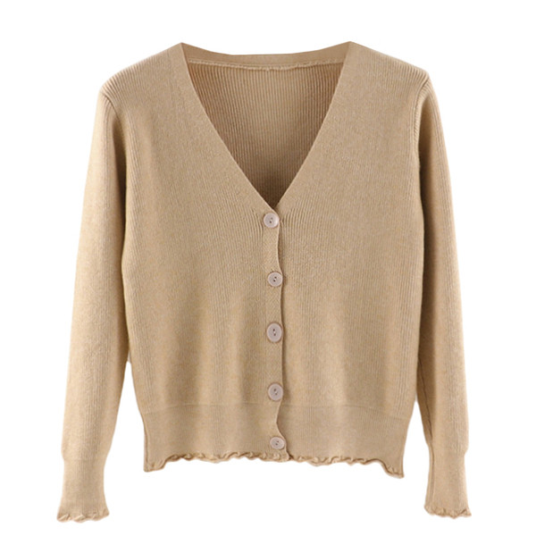 Γυναικεία ζακέτα με λαιμόκοψη και κουμπιά