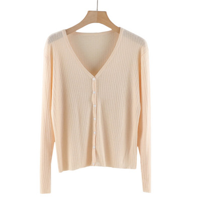 Uus mudel naiste nööpidega kardigan - spits-kaelus