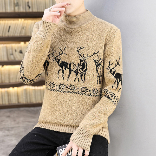 Meeste vabaaja kampsun tikandi ja polo kraega