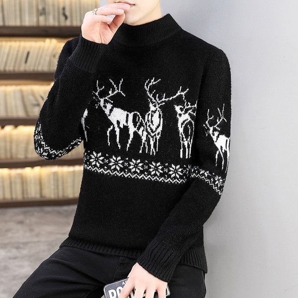 Meeste vabaaja kampsun tikandi ja polo kraega