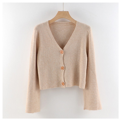 Γυναικεία ζακέτα casual - με κουμπιά και μακριά μανίκια