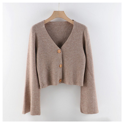 Γυναικεία ζακέτα casual - με κουμπιά και μακριά μανίκια