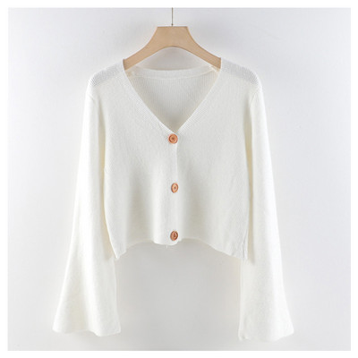 Γυναικεία ζακέτα casual - με κουμπιά και μακριά μανίκια