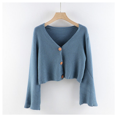 Γυναικεία ζακέτα casual - με κουμπιά και μακριά μανίκια