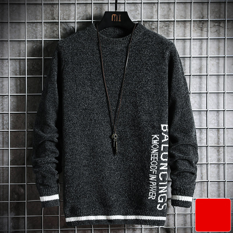 Sügis-talvine ovaalse kaelusega kampsun meestele