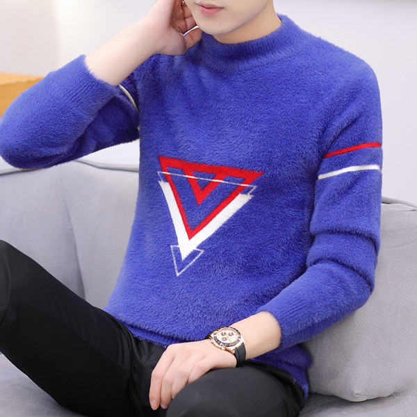 Uus mudel madala kraega meeste kampsun