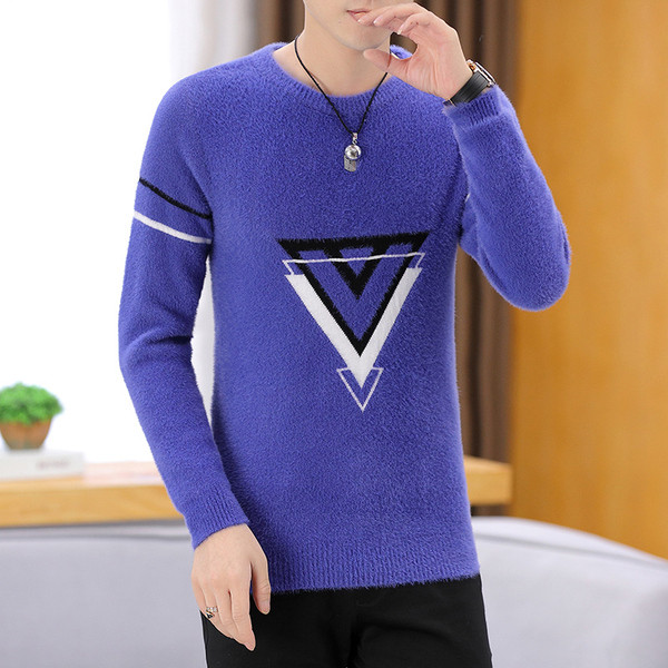 Uus mudel madala kraega meeste kampsun