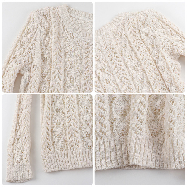 Μοντέρνο πλεκτό πουλόβερ με οβάλ ντεκολτέ