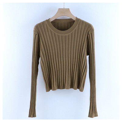 Γυναικείο πουλόβερ με στρογγυλή λαιμόκοψη Λεπτό μοντέλο