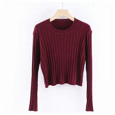 Γυναικείο πουλόβερ με στρογγυλή λαιμόκοψη Λεπτό μοντέλο