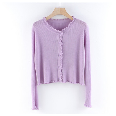 Uut mudelit naiste kardigan pikkade varrukate ja ümara kaelusega