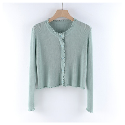 Uut mudelit naiste kardigan pikkade varrukate ja ümara kaelusega