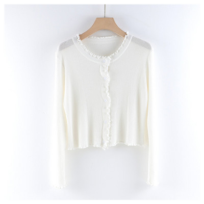 Uut mudelit naiste kardigan pikkade varrukate ja ümara kaelusega