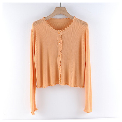 Uut mudelit naiste kardigan pikkade varrukate ja ümara kaelusega