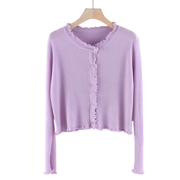 Uut mudelit naiste kardigan pikkade varrukate ja ümara kaelusega