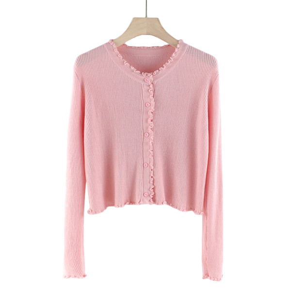 Uut mudelit naiste kardigan pikkade varrukate ja ümara kaelusega