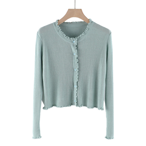 Uut mudelit naiste kardigan pikkade varrukate ja ümara kaelusega