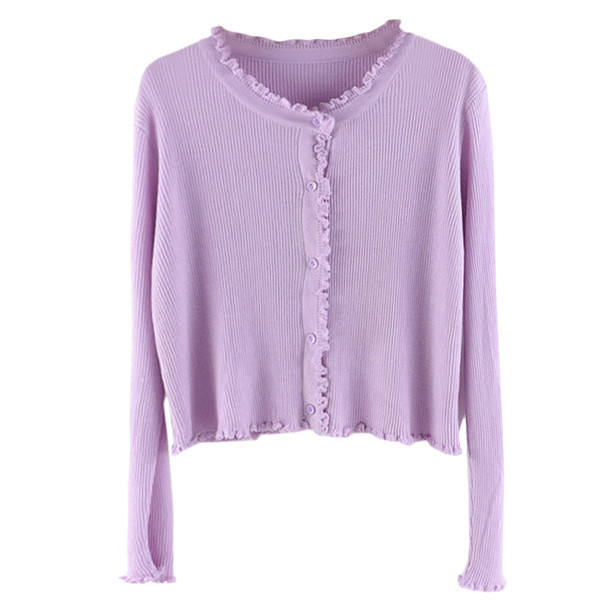 Uut mudelit naiste kardigan pikkade varrukate ja ümara kaelusega