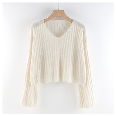 Casual γυναικείο πουλόβερ με φαρδιά λαιμόκοψη